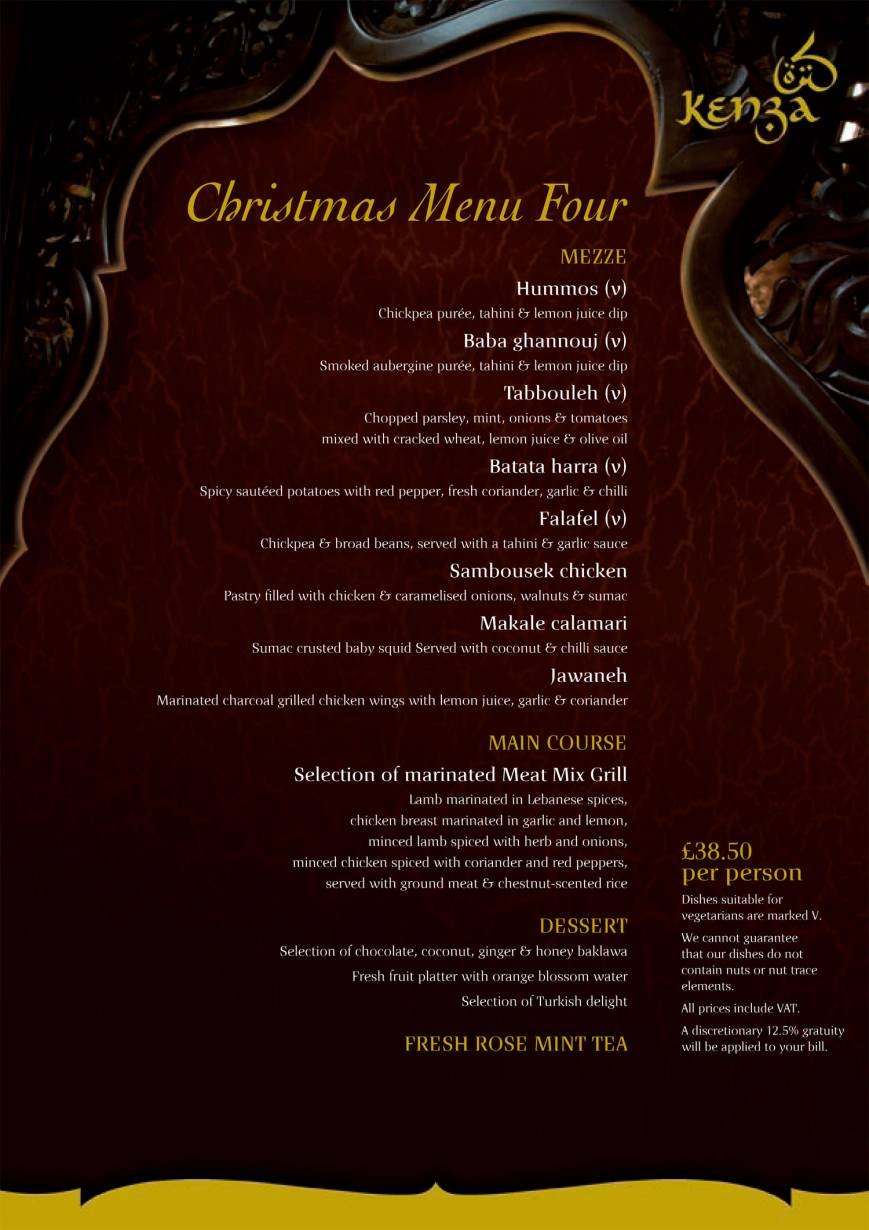 Pricelists of Kenza Restaurant 10 Devonshire Square - Photo 18 of 28