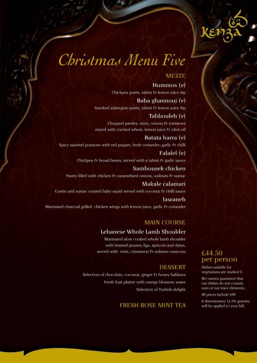  Pricelists of Kenza Restaurant 10 Devonshire Square - Photo 17 of 28