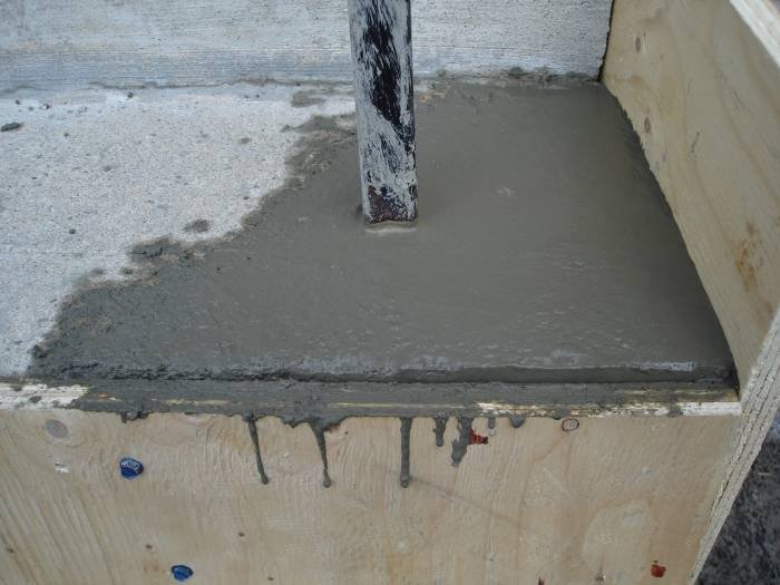 Broken concrete step corner re-inforced with drilled  Profile Photos of CDM ENTERPRISES INC. since 1992 2489 eighth line - Photo 13 of 15