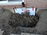 Basement crack repair nearly backfilled pic.2, CDM ENTERPRISES INC. since 1992, Oakville