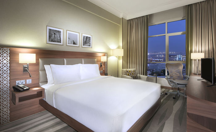 Relax and watch movies on the 32-inch LCD TV and surf the web with complimentary WiFi access. Hilton Garden Inn Dubai Al Muraqabat of Hilton Garden Inn Dubai Deira Abu Baker Al Siddique Road - Photo 8 of 16