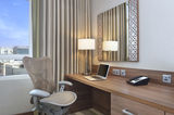 Work in comfort at the spacious desk with ergonomic Mirra chair by Herman Miller.  Hilton Garden Inn Dubai Deira Abu Baker Al Siddique Road 