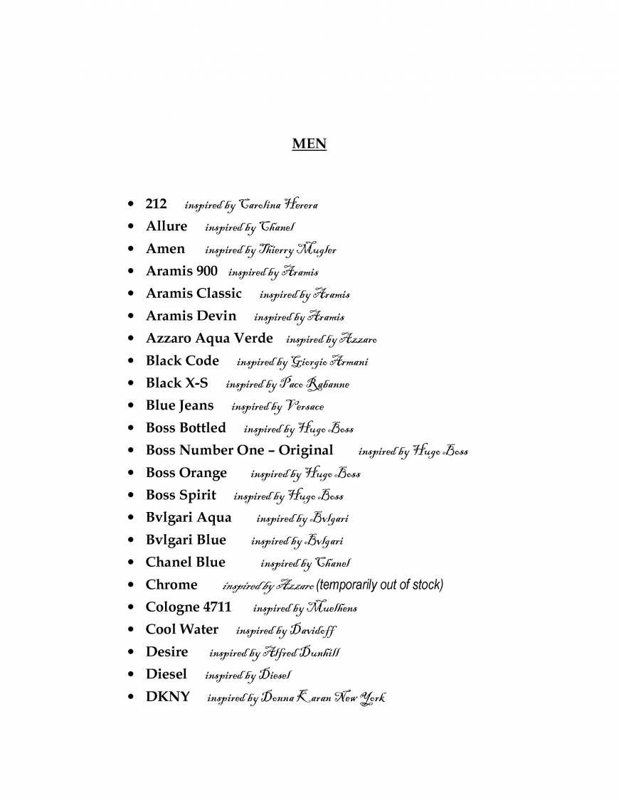  Pricelists of The CHI Human Energy - Fine French Fragrance Co. 14th Avenue Boston, Bellville - Photo 6 of 12