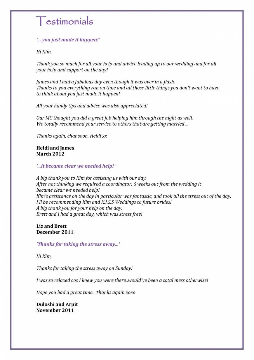  Pricelists of K.I.S.S Weddings Pennant Hills - Photo 15 of 17