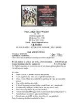 Menus & Prices, The Leaded-Glass Window, 
