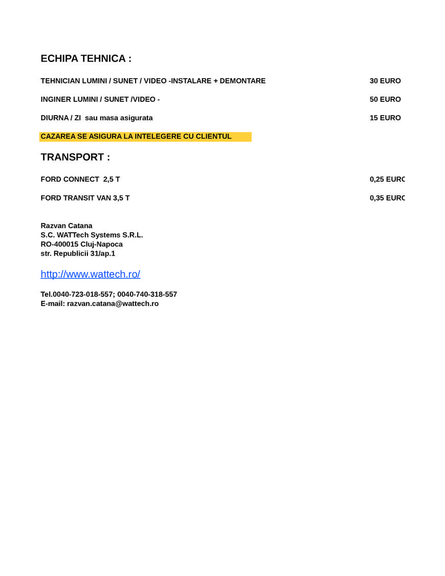  Pricelists of S.C. WATTECH SYSTEMS S.R.L. Str. Republicii nr. 31/ap. 1 - Photo 35 of 39