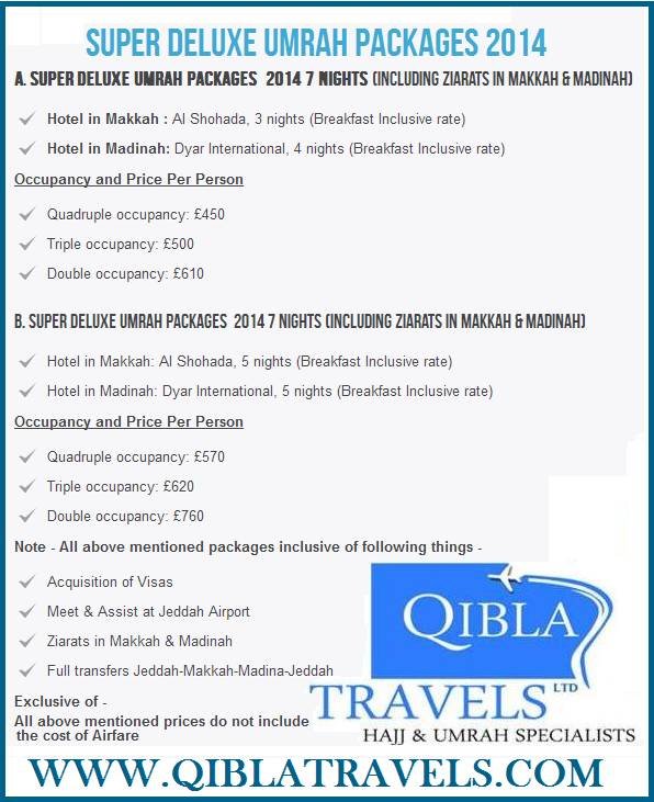  Pricelists of Qibla Travels Ltd 471 Lea Bridge Road - Photo 3 of 3