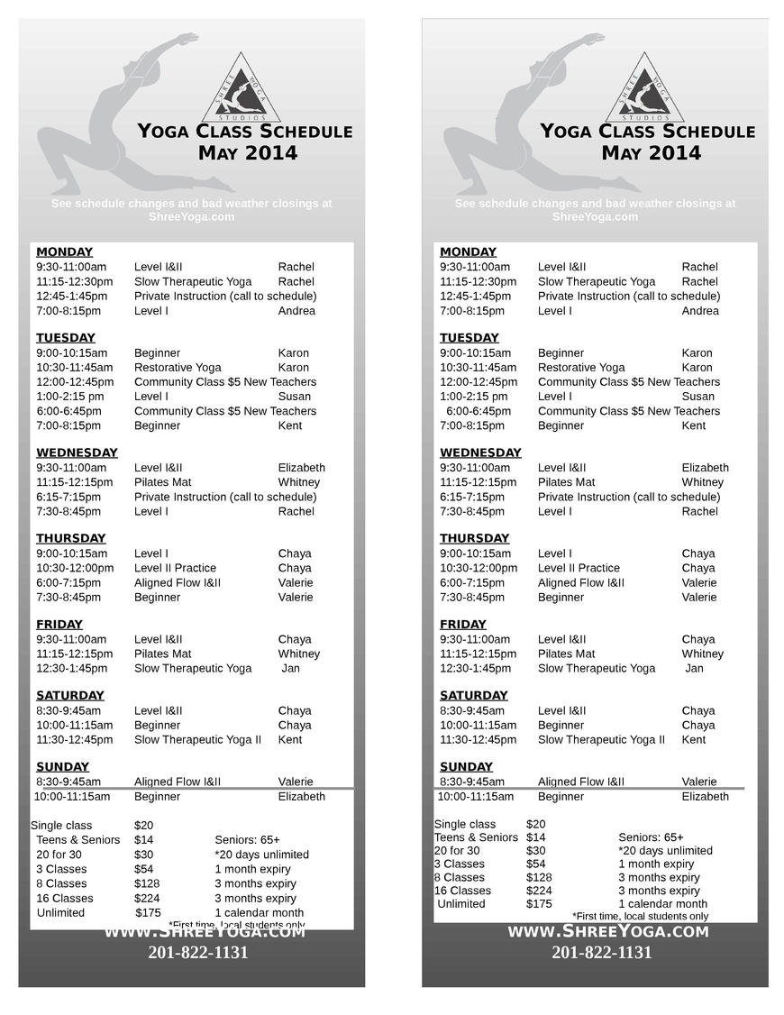  Pricelists of Shree Yoga Studios 3 Barnstable Court - Photo 1 of 1