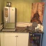 Starbucks coffee, tea, pop, water or juice, all on the house. Compliementary beverages while you wait. La Maison des Chats 12 Inglewood Dr, #140 
