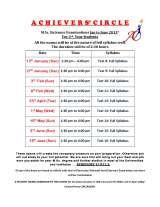 Menus & Prices, Achievers Circle, Kolkata