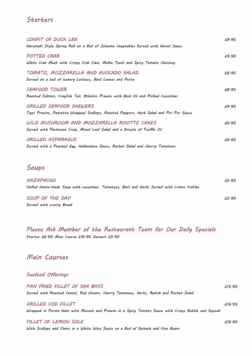  Pricelists of Lakeside Restaurant at Great Hallingbury Manor Tilekiln Green, Great Hallingbury - Photo 4 of 23