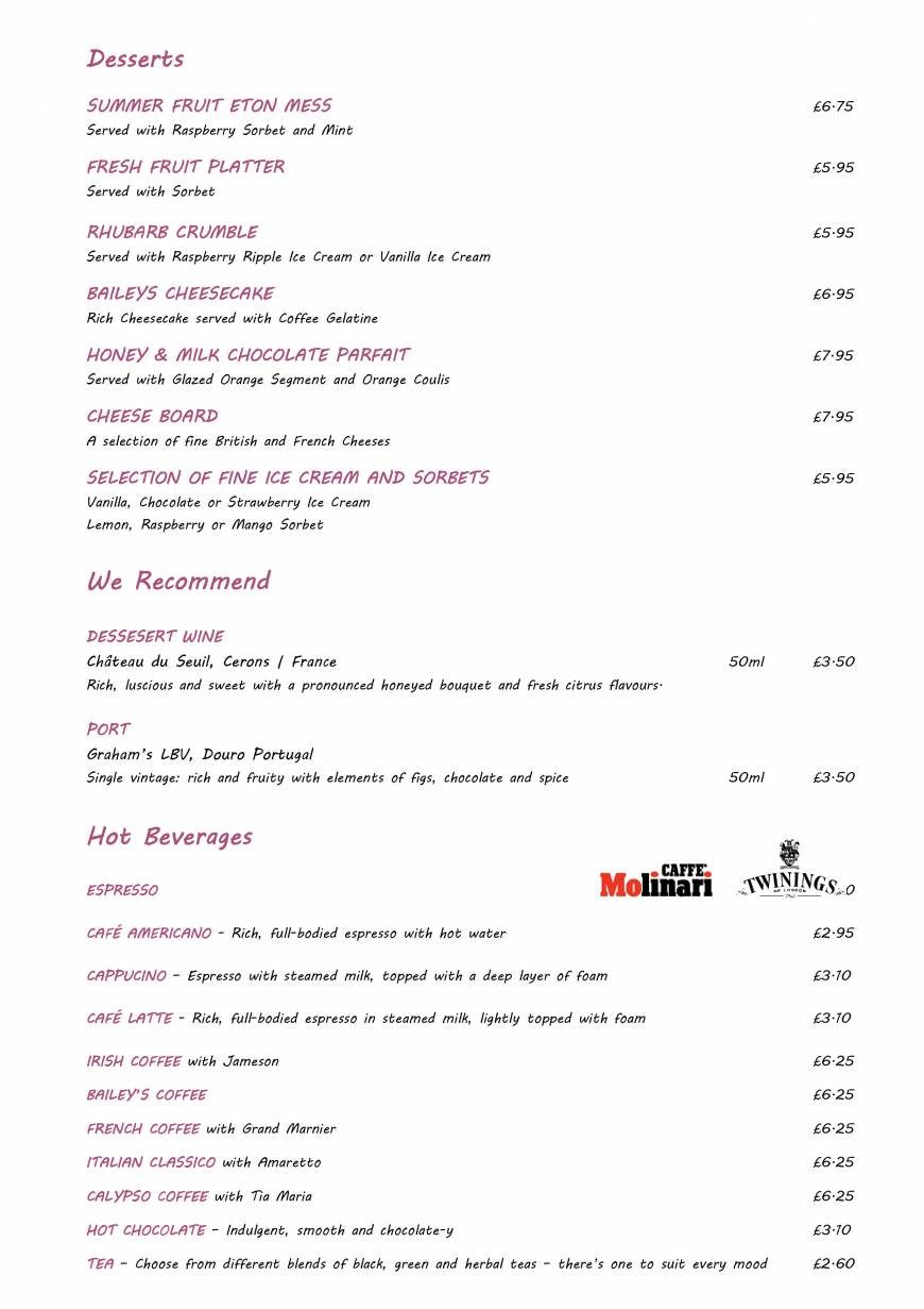  Pricelists of Lakeside Restaurant at Great Hallingbury Manor Tilekiln Green, Great Hallingbury - Photo 5 of 23