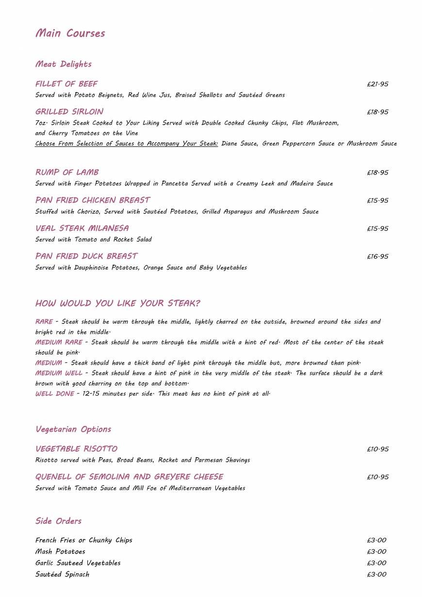  Pricelists of Lakeside Restaurant at Great Hallingbury Manor Tilekiln Green, Great Hallingbury - Photo 6 of 23