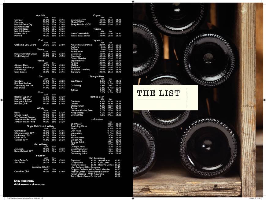  Pricelists of Lakeside Restaurant at Great Hallingbury Manor Tilekiln Green, Great Hallingbury - Photo 23 of 23