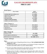 Menus & Prices, Galaxy Diamond Plaza-Commercial project-Noida Extension, Noida
