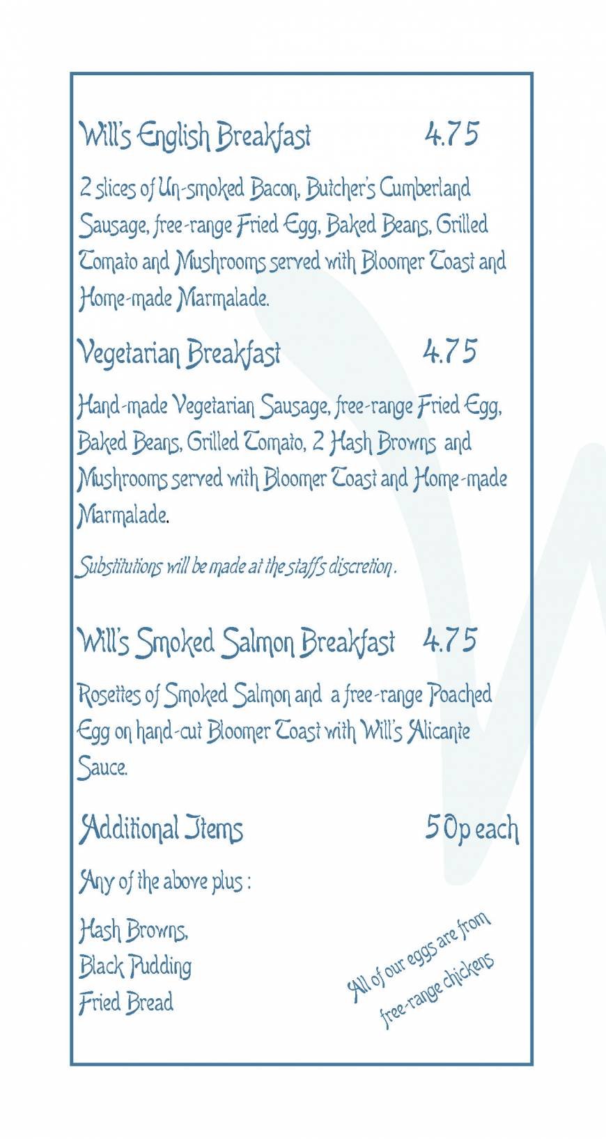  Pricelists of Will's Restaurant Bar - Eastbourne 8a Hyde Gardens - Photo 17 of 17