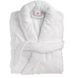 white bathrobe which comes in the terry towel fabric with its extra soft material. Bathrobes UK Unit 13D Canning Rd 