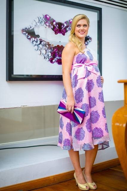 Chrysanthemum printed version of the One Shoulder Cocktail dress from our newest collection. Available at www.mothermoods.com Chic Mom Collection of Mothermoods Talad Loong Perm (Thai Airways Market), Vibhavadi 22 Road - Photo 1 of 25