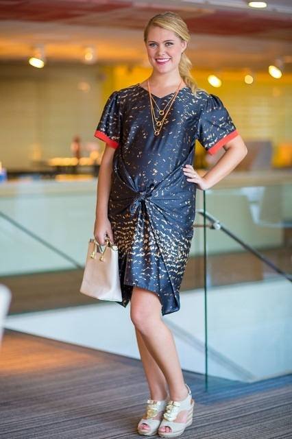 Our Knot dress in black, gold and red - can also be worn untied -  from our newest collection. Available at www.mothermoods.com Chic Mom Collection of Mothermoods Talad Loong Perm (Thai Airways Market), Vibhavadi 22 Road - Photo 5 of 25