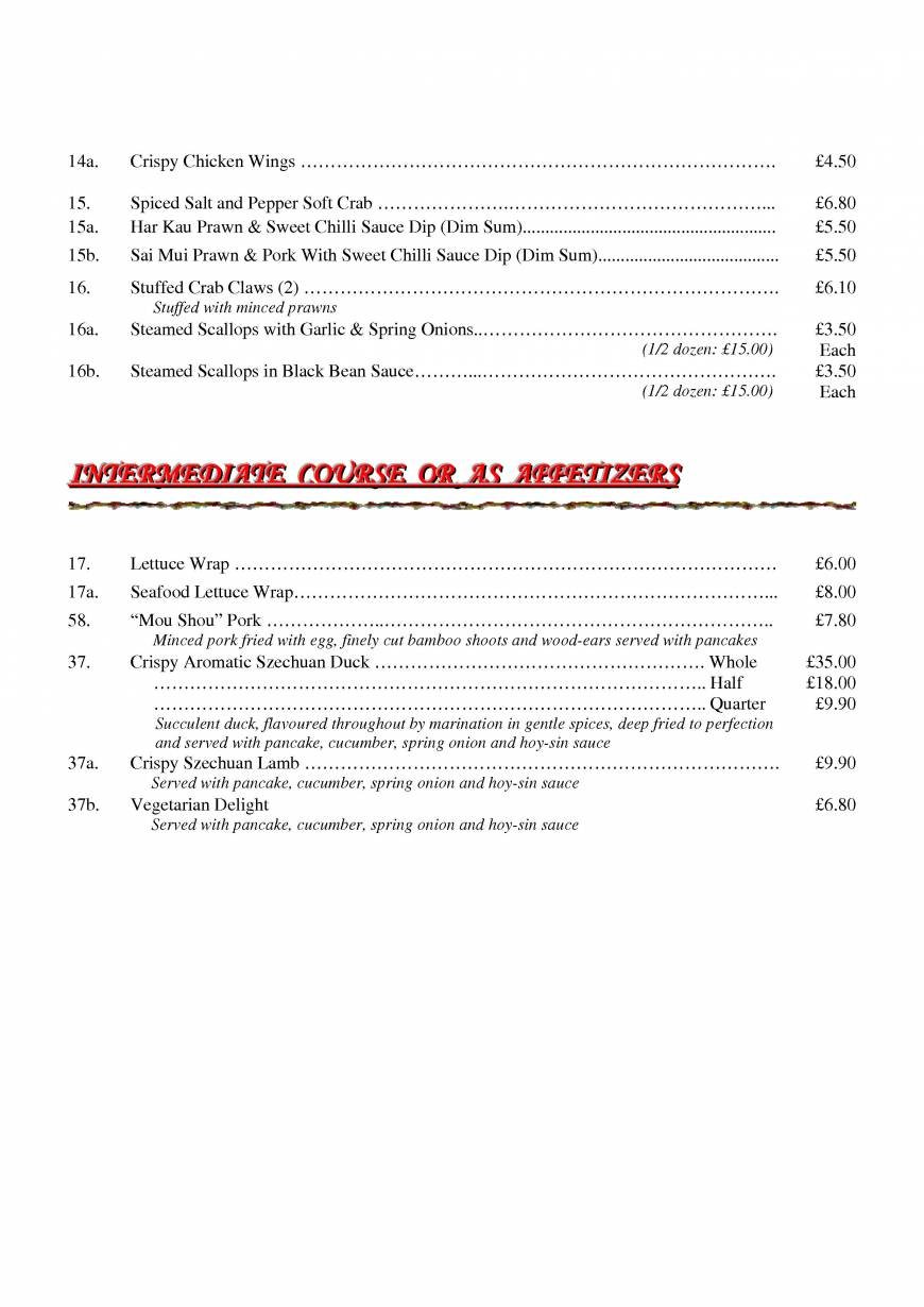  Pricelists of Ria Restaurant 16 The Newlands - Photo 3 of 21