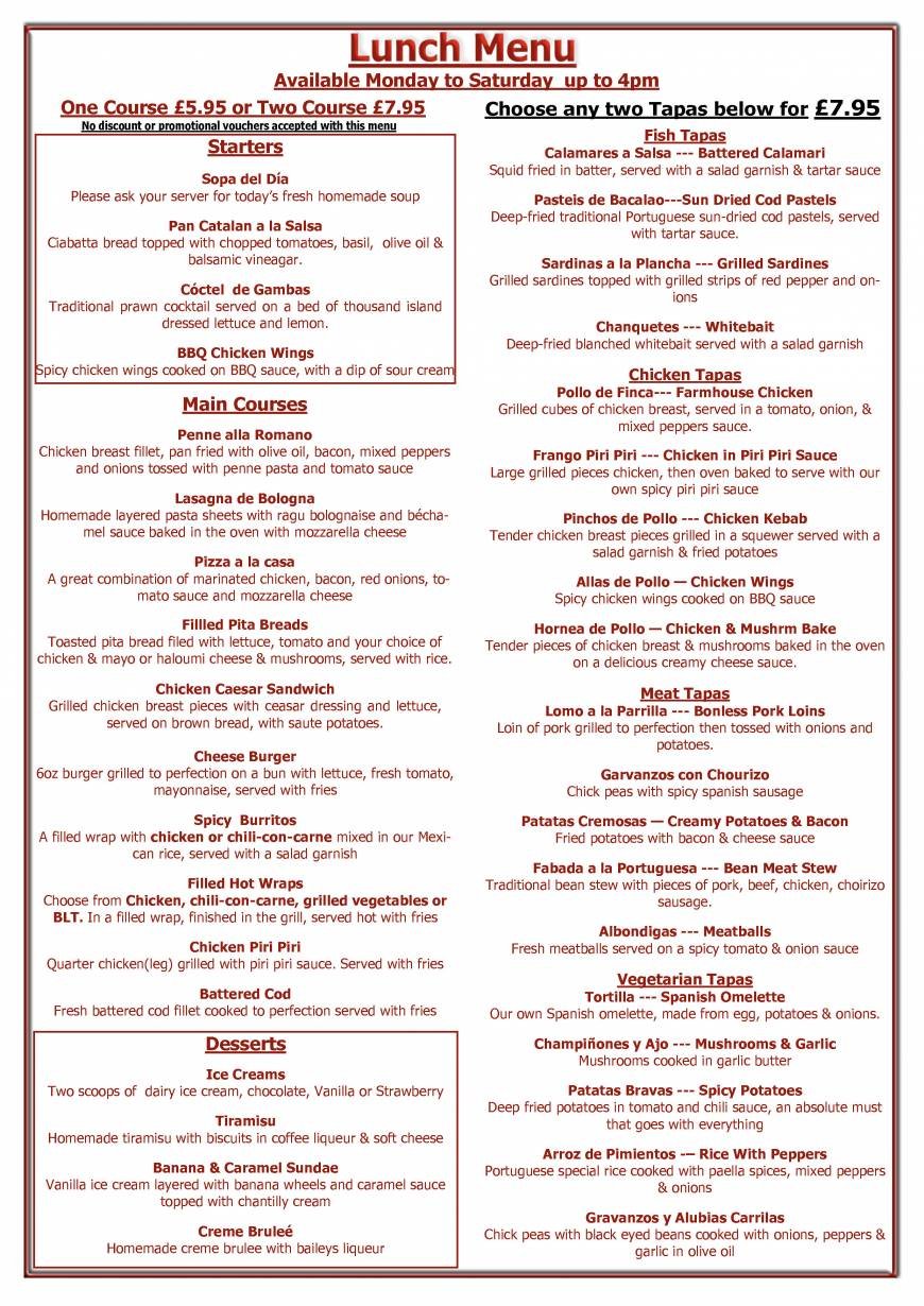  Pricelists of Salsa Restaurant 34 London Road - Photo 3 of 5