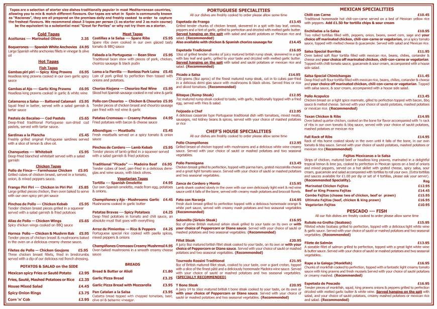  Pricelists of Salsa Restaurant 34 London Road - Photo 5 of 5