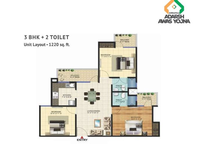  Amrapali Adarsh Awas Yojna of Amrapali Adarsh Awas Yojna GH-02, Sector- Techzone IV, Greater Noida (W), Greater Noida - Photo 2 of 13