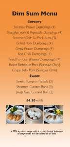Menus & Prices, Royal Baths Chinese Restauran, Harrogate
