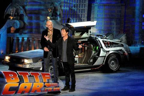 Delorean Time Machine Hire on stage with Michael J Fox & Christopher lloyd Hire in UK and Europe Profile Photos of Delorean Hire Back to the Future Delorean UK & Europe Hire 8 Walmer Gardens - Photo 3 of 10 Delorean Time Machine Hire on stage with Michael J Fox & Christopher lloyd Hire in UK and Europe Profile Photos of Delorean Hire Back to the Future Delorean UK & Europe Hire 8 Walmer Gardens - Photo 3 of 10