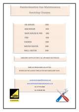 Menus & Prices, Pembrokeshire Gas Maintenance, 