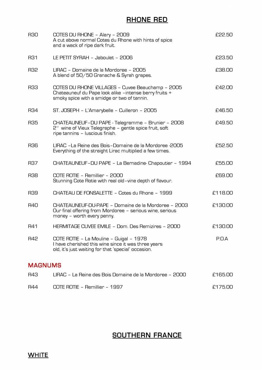 Pricelists of Mr Underhillâ€™s Restaurant with Rooms Dinham Weir - Photo 13 of 26