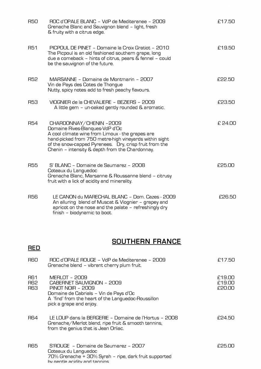  Pricelists of Mr Underhillâ€™s Restaurant with Rooms Dinham Weir - Photo 14 of 26