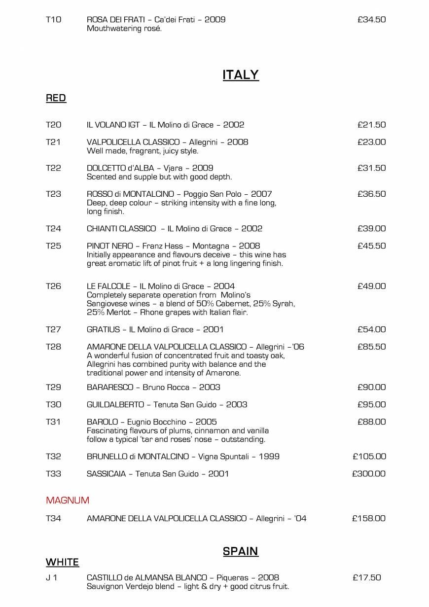  Pricelists of Mr Underhillâ€™s Restaurant with Rooms Dinham Weir - Photo 17 of 26
