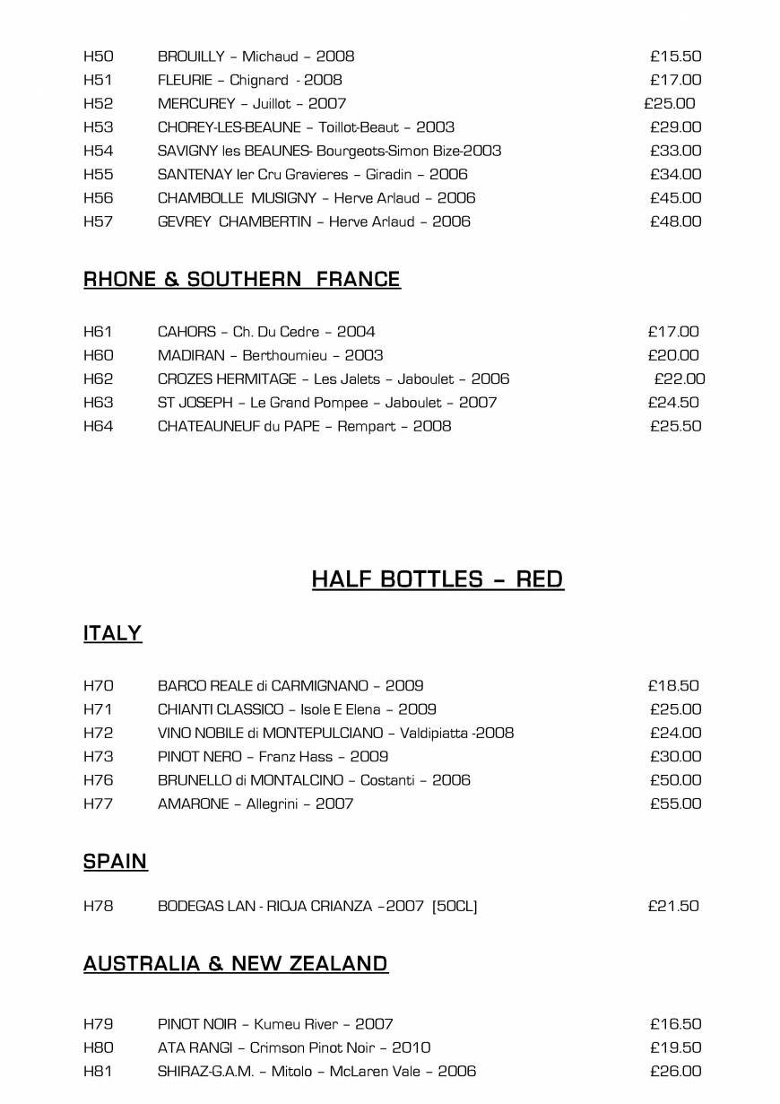  Pricelists of Mr Underhillâ€™s Restaurant with Rooms Dinham Weir - Photo 24 of 26