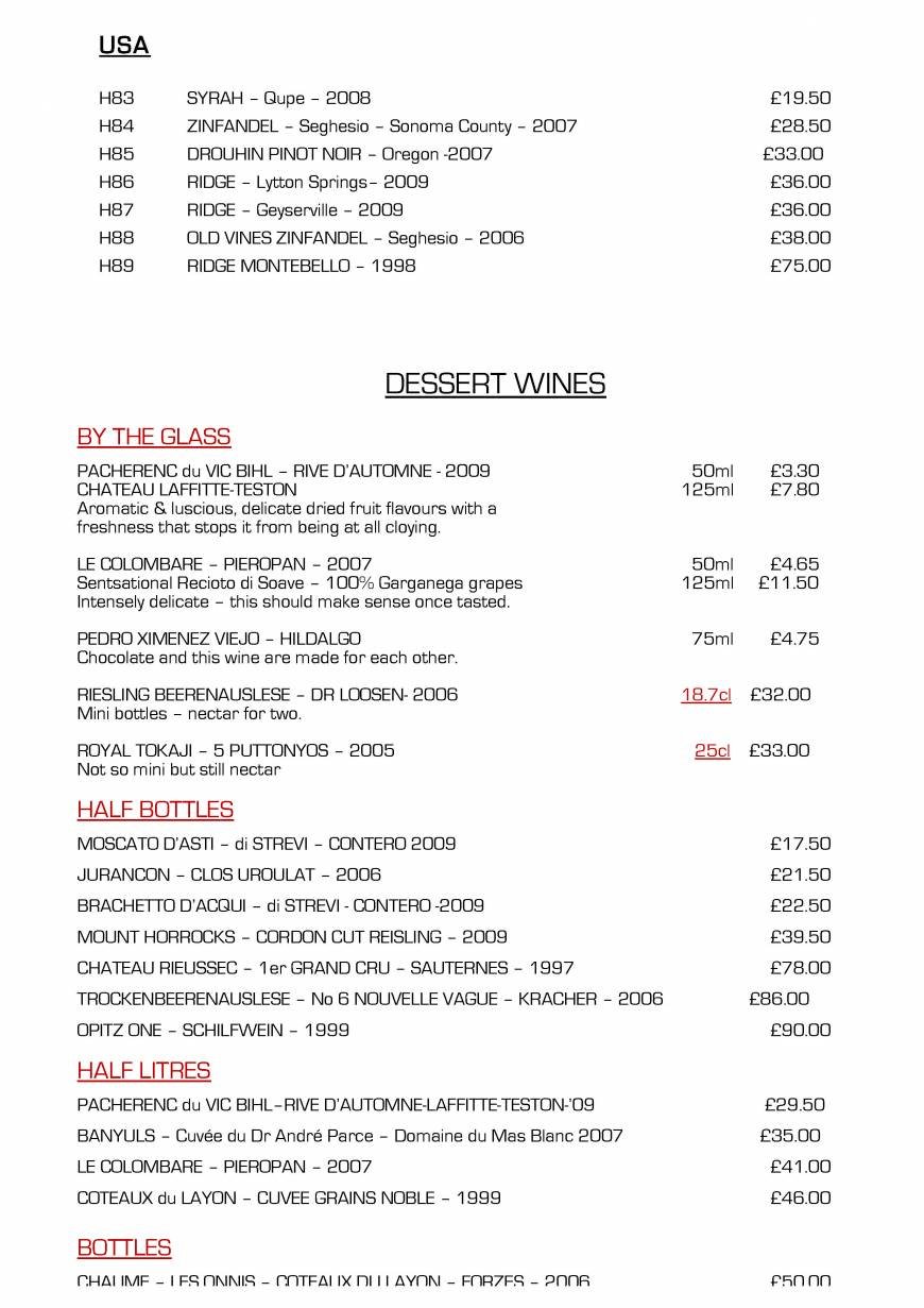  Pricelists of Mr Underhillâ€™s Restaurant with Rooms Dinham Weir - Photo 25 of 26