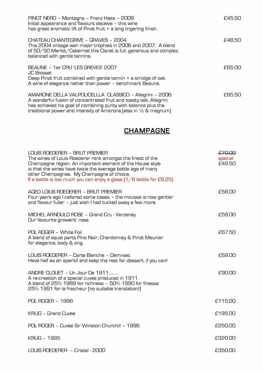  Pricelists of Mr Underhillâ€™s Restaurant with Rooms Dinham Weir - Photo 7 of 26