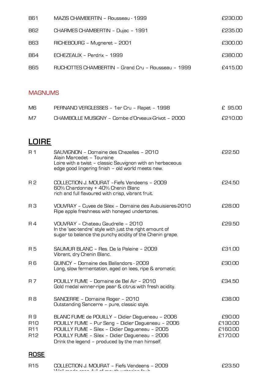  Pricelists of Mr Underhillâ€™s Restaurant with Rooms Dinham Weir - Photo 11 of 26