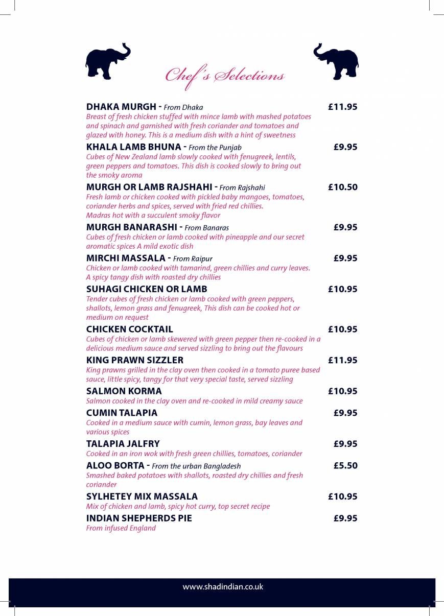  Pricelists of Shad indian restaurant 96 Tooley Street - Photo 3 of 6