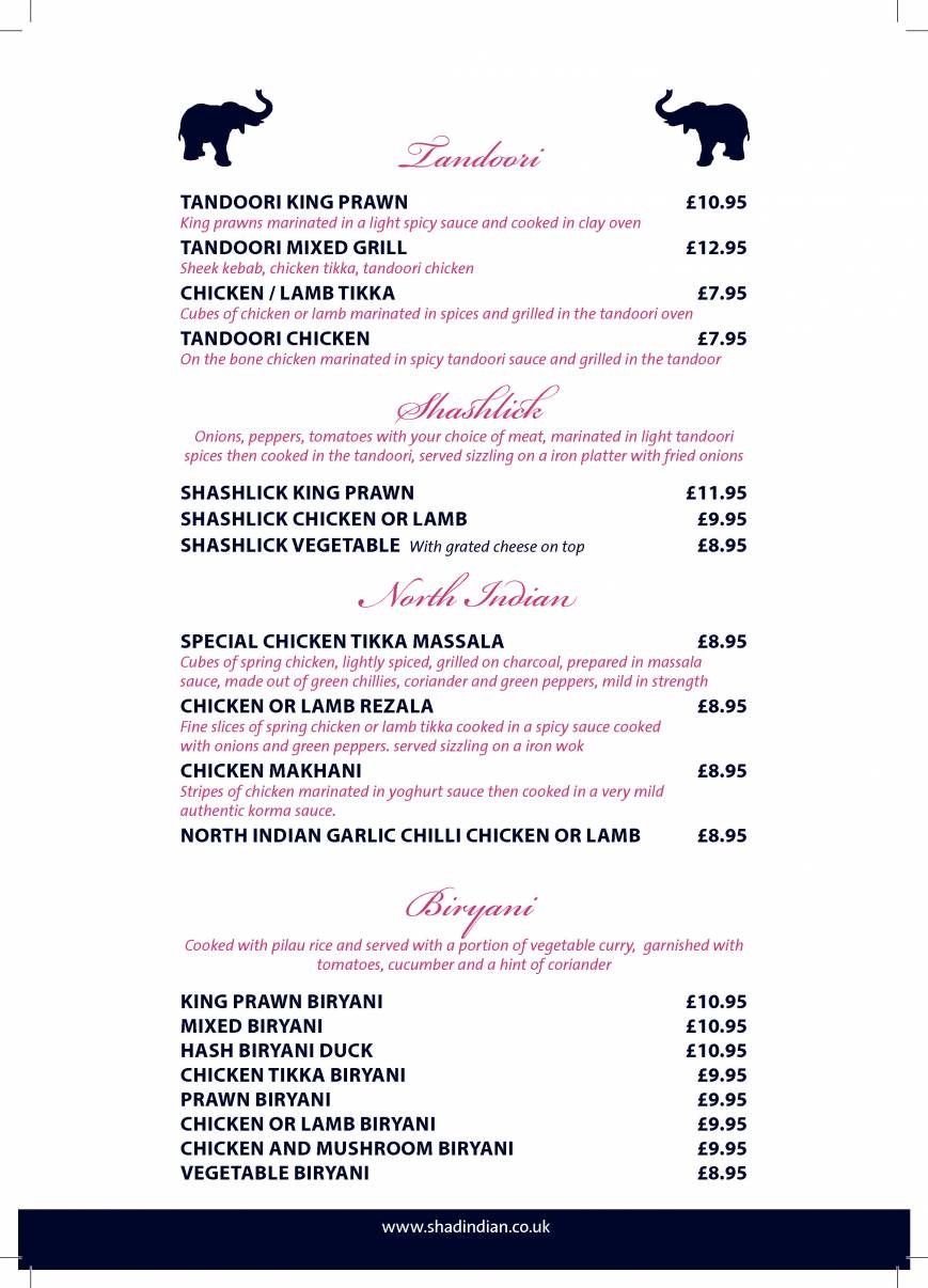  Pricelists of Shad indian restaurant 96 Tooley Street - Photo 4 of 6