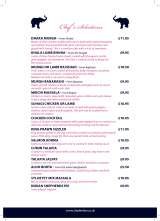 Menus & Prices, Shad indian restaurant, London