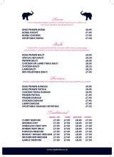 Menus & Prices, Shad indian restaurant, London