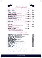 Menus & Prices, Shad indian restaurant, London