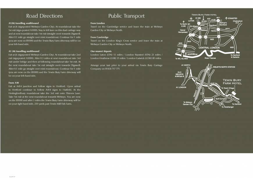  Pricelists of Tewin Bury Farm Hotel Hertford Road (B1000) - Photo 31 of 32