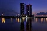 Exterior night, Ibis Abu Dhabi Gate, Abu Dhabi