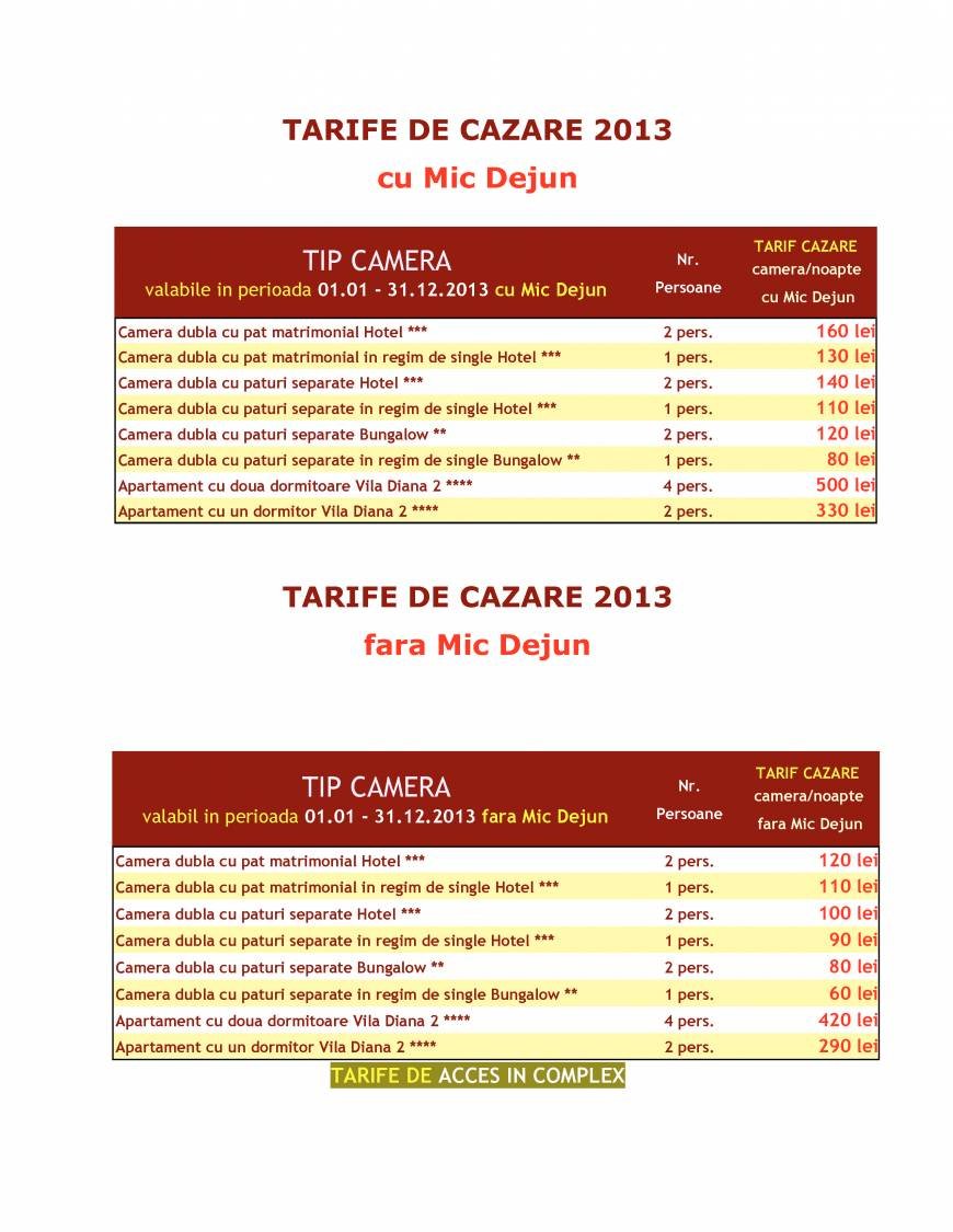  Pricelists of Complex Astoria Snagov Sos. Snagovului - Photo 1 of 4