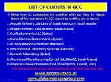 List of Global Clients in Gulf Countries who taken ISO project management services and successfully completed ISO certification for their organizations., ISO Certification Consultancy, Ahmedabad