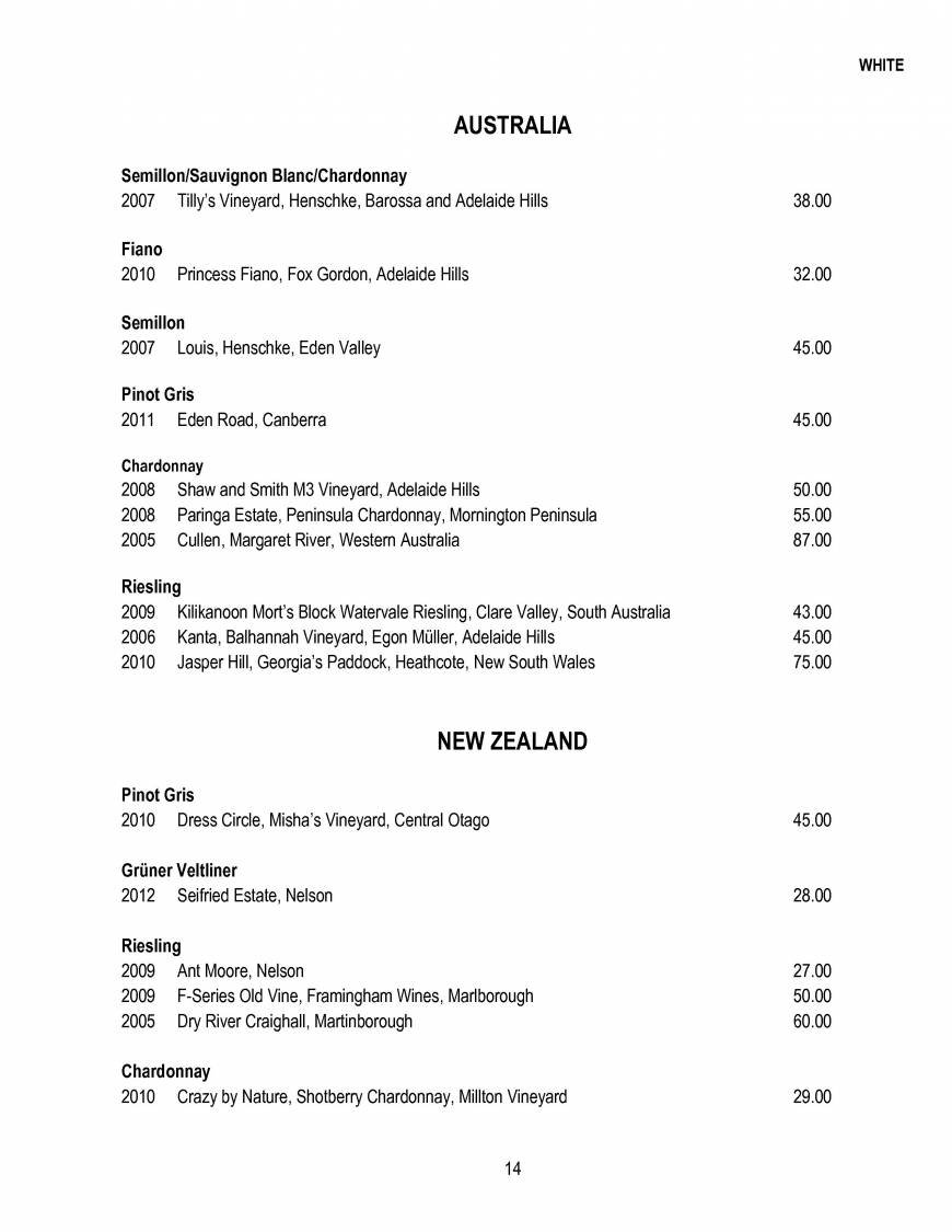  Pricelists of The Glasshouse Restaurant- Kew 14 Station parade, Kew - Photo 14 of 28