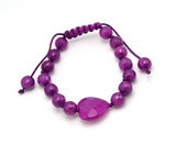 Bratara ajustabila cu agate purple si inimioara. www.mikha.ro Magazin online bijuterii argint, bijuterii fashion, esarfe si ceasuri dama - www.mikha.ro - www.mikha.ro 