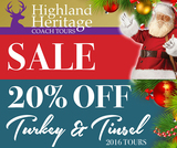 Menus & Prices, Highland Heritage Coach Tours, Dalmally