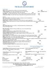 Menus & Prices, BLUE ANCHOR, London
